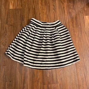 Black and White striped skirt. Size S